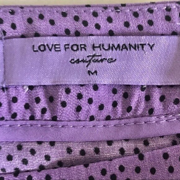 Love for Humanity Women's Purple Polka Dot Skort Size M Lightweight Casual NWT - Picture 9 of 11